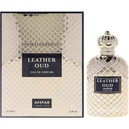 Leather Oud Gold Edition by Anfar for Men 3.4 Oz EDP Spray