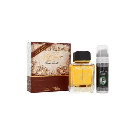 Lattafa Perfumes Pure Oudi Eau De Parfum 100ml And Deodorant Spray 50ml Gift Set