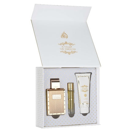 Lattafa 3p Gift Set The Kingdom Men Fragrance Set
