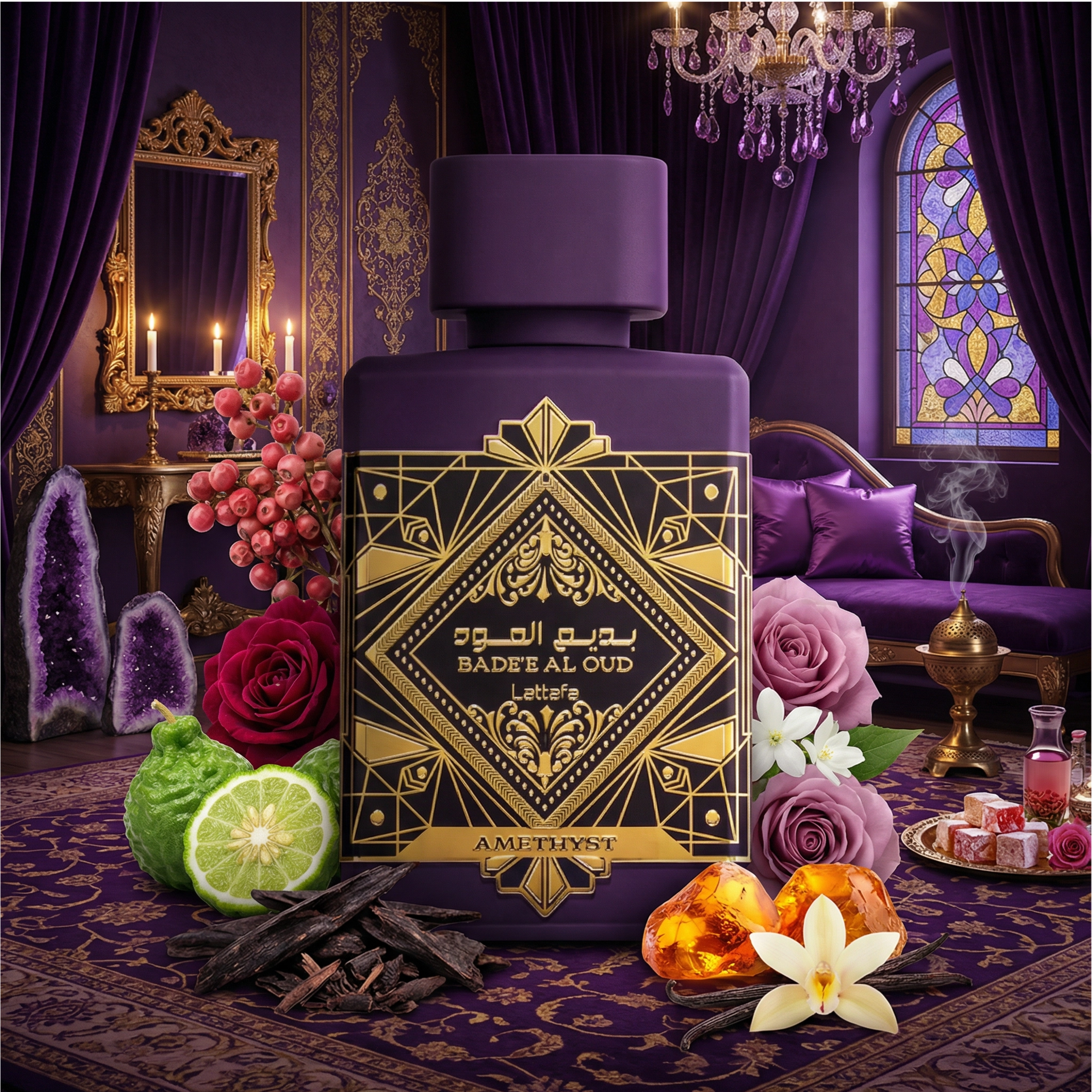 Lattafa Bade'e Al Oud Amethyst Eau de Parfum (EDP) Mixte 100ml