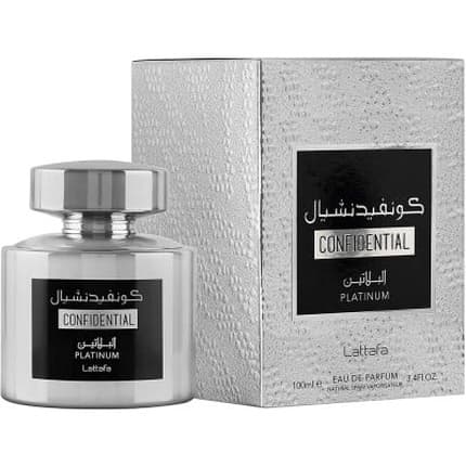 Lattafa Confidential Platinum Eau De Parfum 100ml Men Fragrance