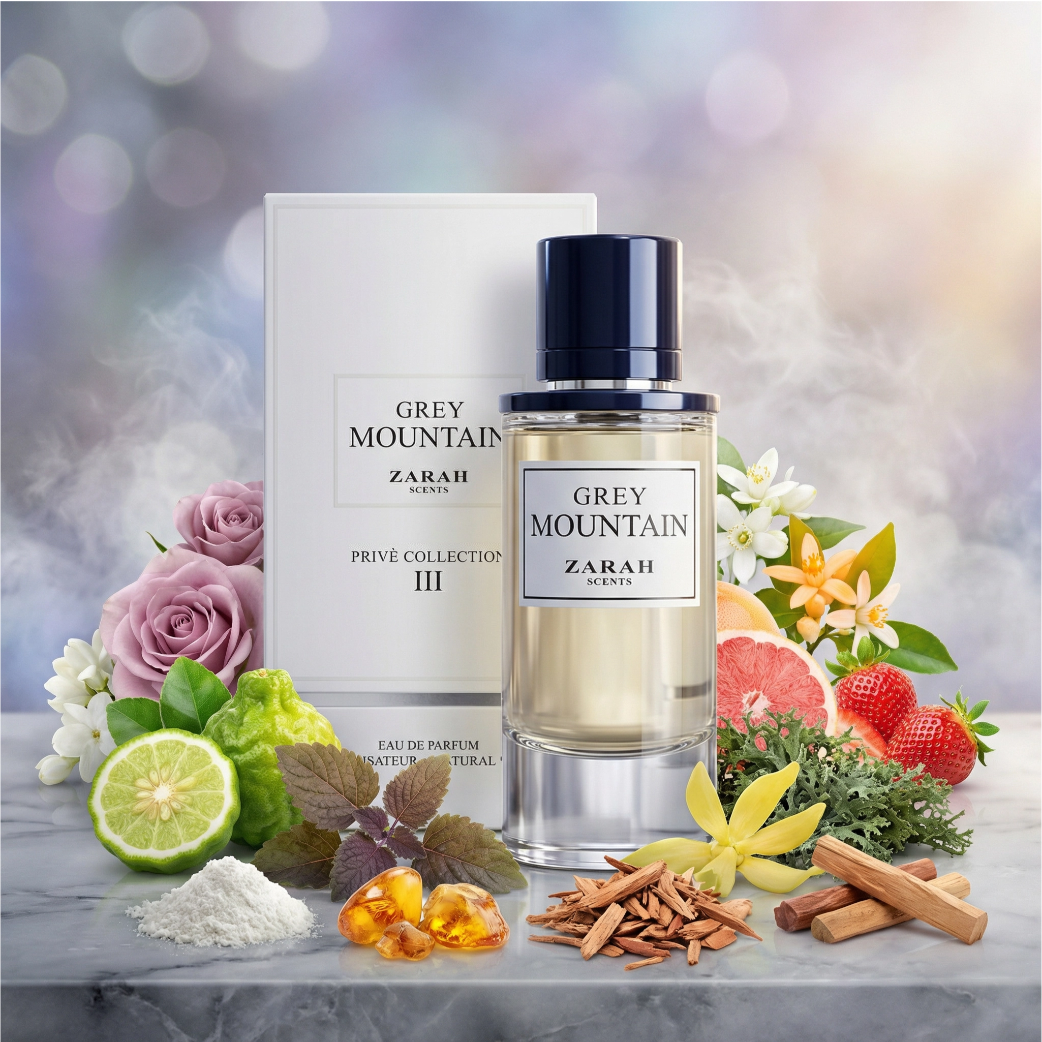 Privezarah Grey Mountain Eau de Parfum (EDP) Mixte 80ml