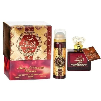 Ard Al Zaafaran Shams Al Emarat Khususi Eau De Parfum Spray 100ml + Deodorant Spray 50ml