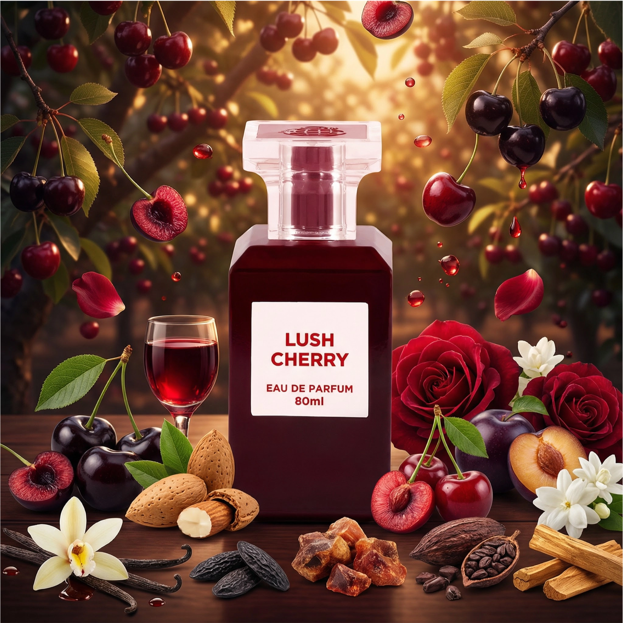 Fragrance World Lush Cherry Unisex Perfume Luxury Niche Made in UAE Eau de Parfum (EDP) Mixte 80ml