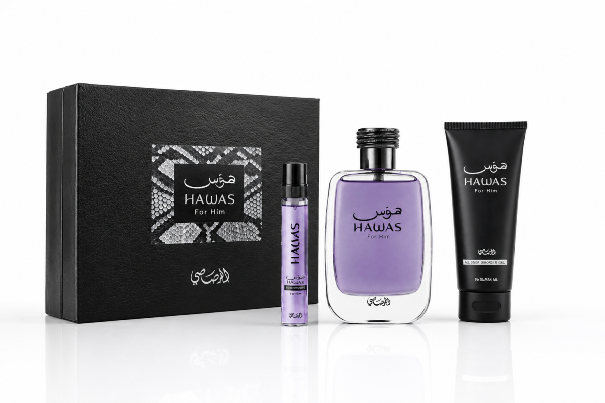 Rasasi Hawas Men Eau De Parfum 100 Ml Eau De Parfum 10 Ml Shower Gel 50 Ml