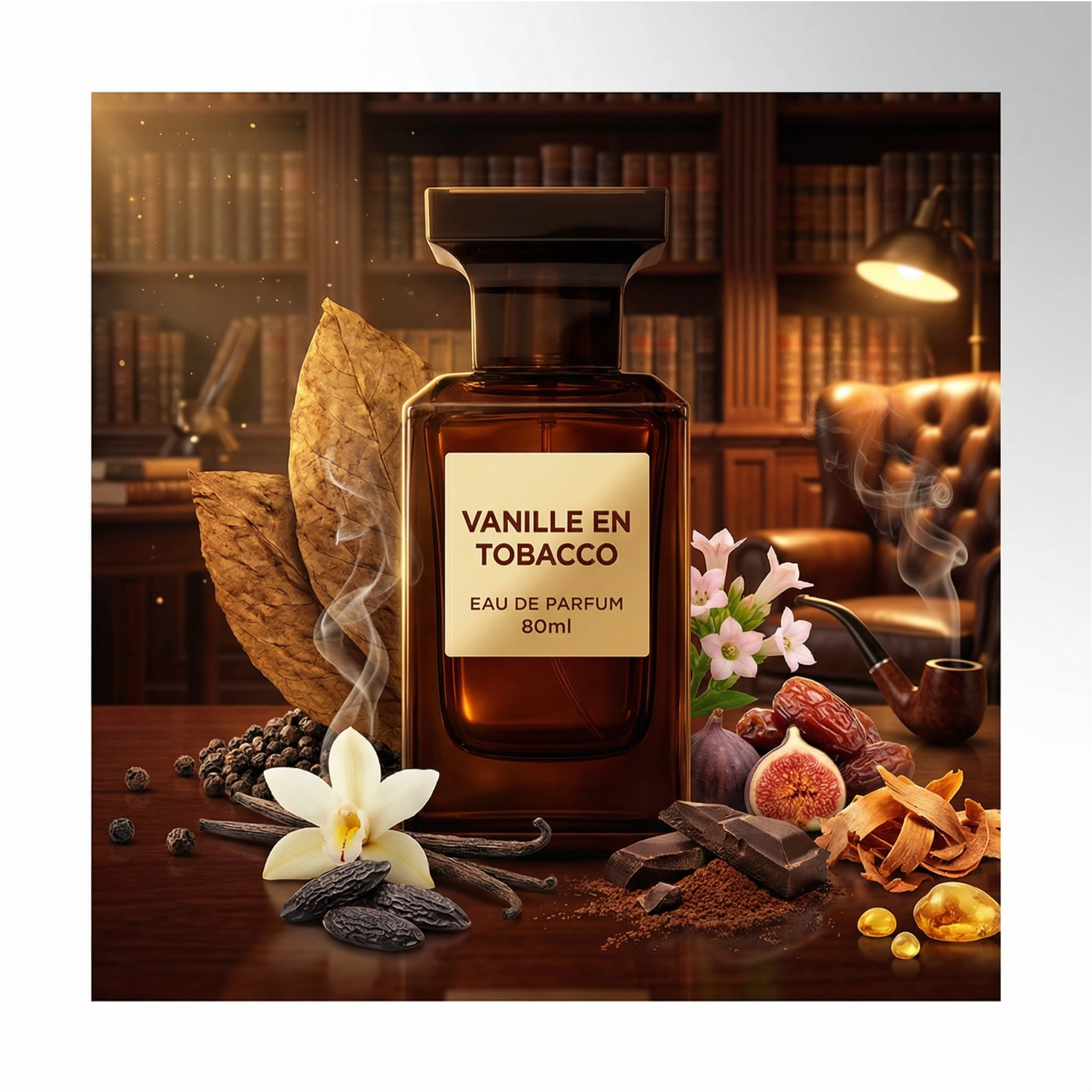Fragrance World Vanille En Tobacco Unisex Perfume Aromatic Signature Note Eau de Parfum 80 ml - Gourmand