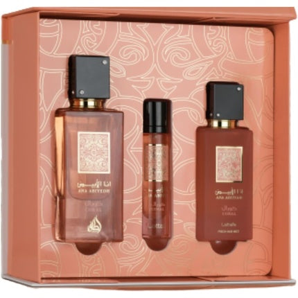 Lattafa Ana Abiyedh Coral Perfume Gift Set 60ml Eau De Parfum
