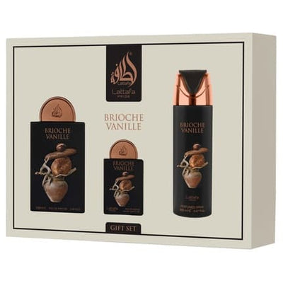 Lattafa Pride Brioche Vanille Giftset Eau De Parfum 100ml + 20ml + Deodorant 200ml Unisex Fragnance