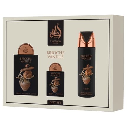 Lattafa Pride Brioche Vanille Giftset Eau De Parfum 100ml + 20ml + Deodorant 200ml Unisex Fragnance