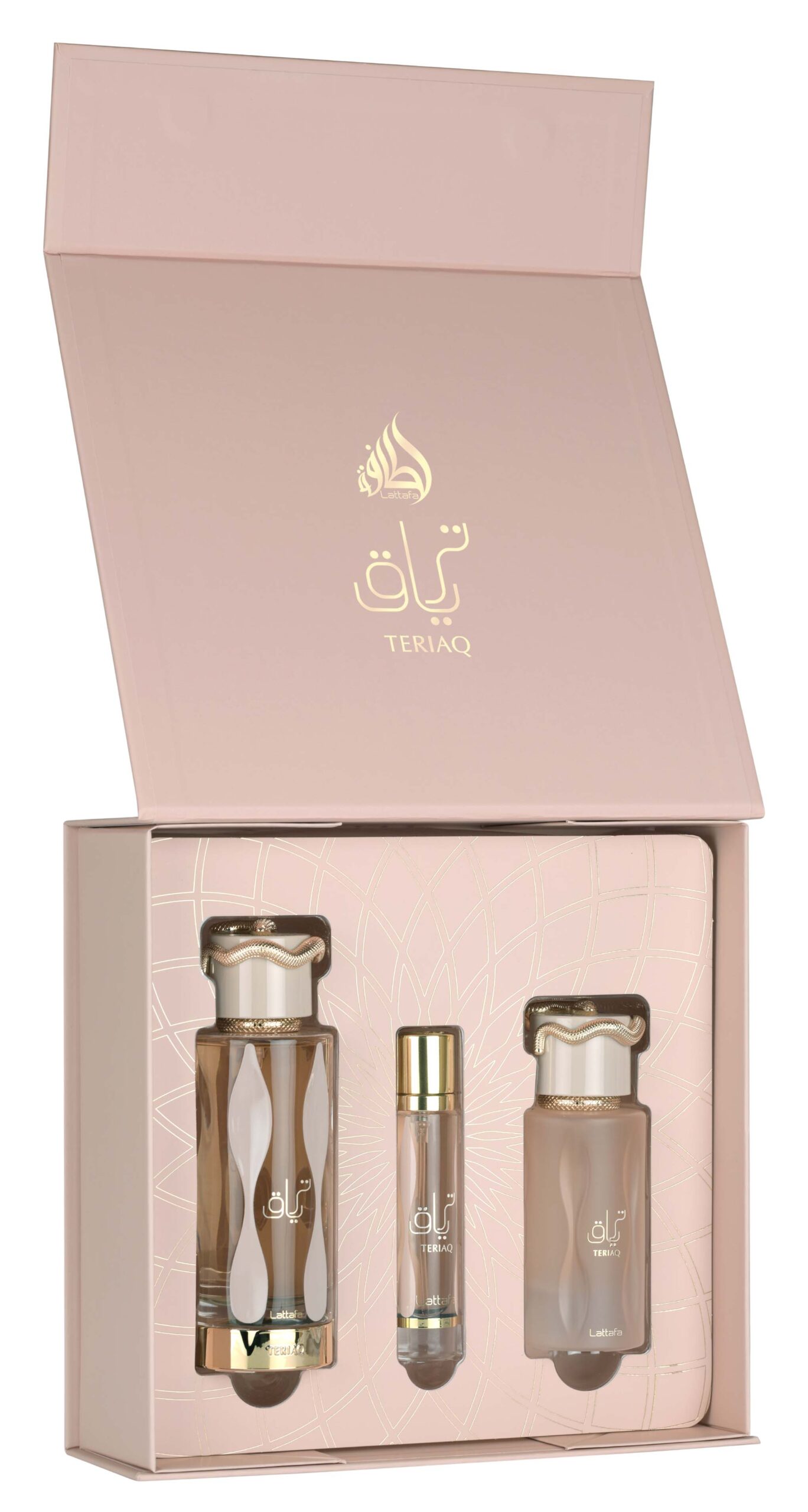 Lattafa Teriaq Giftset Eau De Parfum 100ml 12ml Hair Mist 50ml For Women
