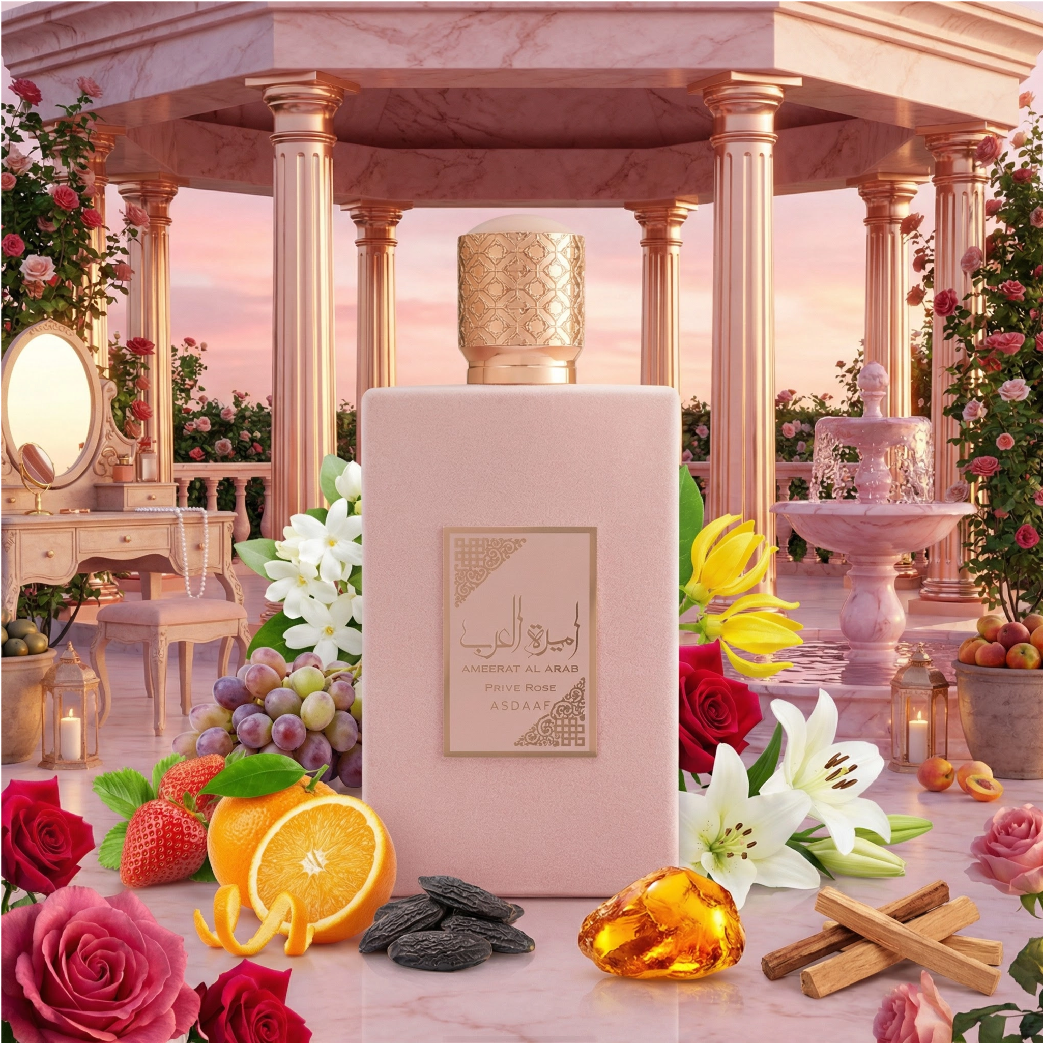 Asdaaf Lattafa Asdaaf Ameerat Al Arab Prive Rose Unisex Fragrance Eau de Parfum (EDP) Mixte 100ml