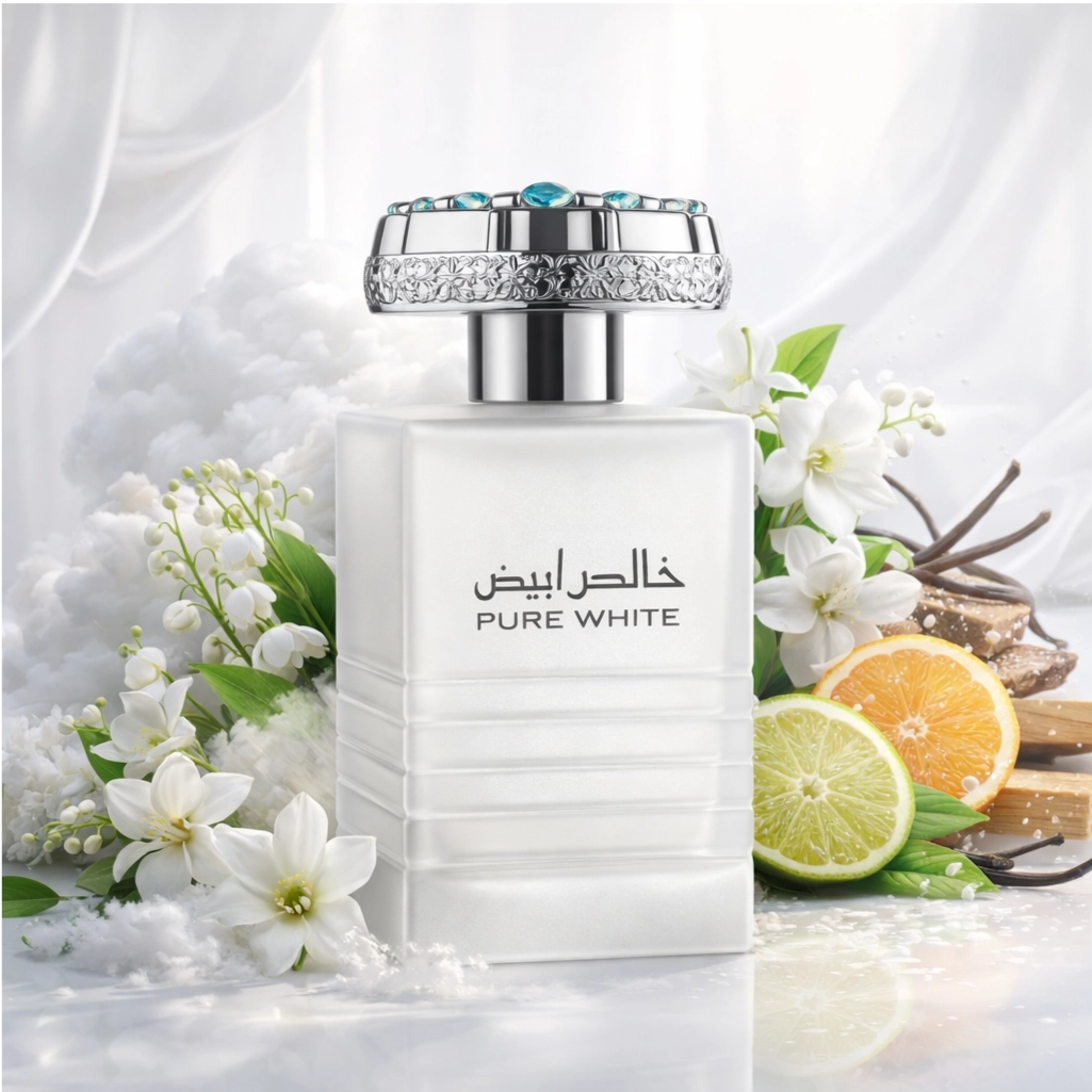 Asdaaf Pure White Asdaaf Unisex Oriental Arabic Perfume from Emirates Eau de Parfum (EDP) Mixte 100ml