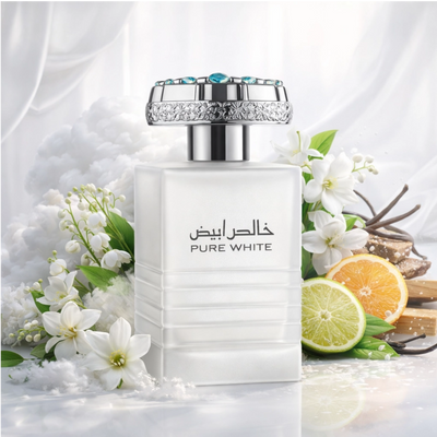 Asdaaf Pure White Asdaaf Unisex Oriental Arabic Perfume from Emirates Eau de Parfum (EDP) Mixte 100ml