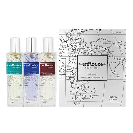 Afnan Enroute Eau De Parfum For Men New York 50ml Paris 50ml Dubai 50ml