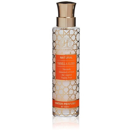 Hamidi Natural Vanilla Elixir Water Perfume Spray 100ml 3.4oz Alcohol Free Fragrance