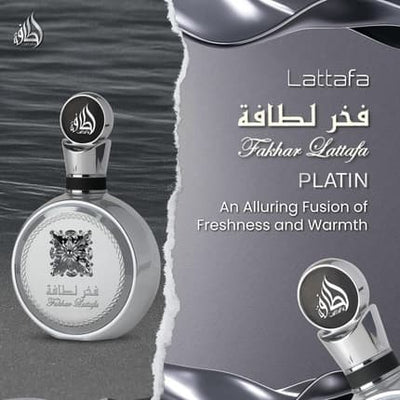 Lattafa Fakhar Platin Eau De Parfum for Men 100ml - Spicy Woody Fragrance