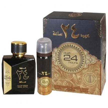 Ard Al Zaafaran Oud 24 Hours Eau De Parfum 100ml Deodorant Spray 50ml