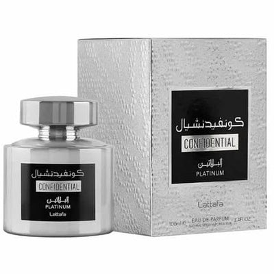 Lattafa Confidential Platinum Eau De Parfum 100ml Men Fragrance