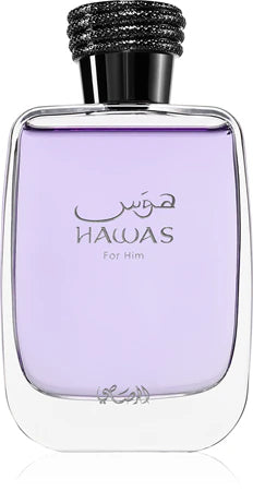 RASASI Hawas for Him Eau De Parfum 100ml - Cinnamon, Orange, Amber, Woody, Italian Citrus, Fruity, Sandal, Cedar, Musk, Ambergris