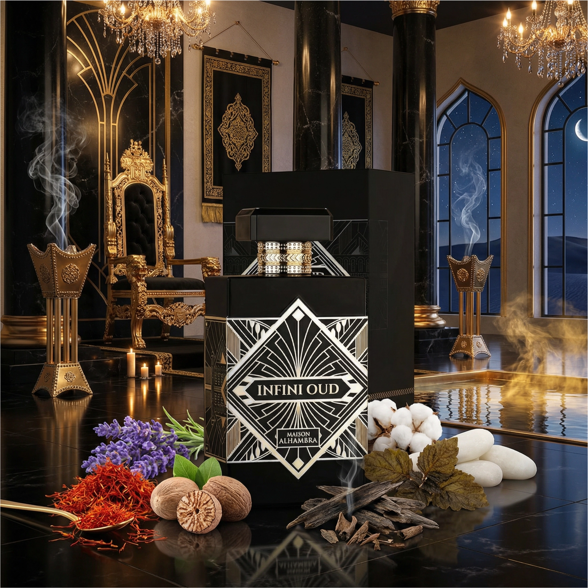 Maison Alhambra Infini Oud Unisex Fragrance Eau de Parfum (EDP) Mixte 100ml