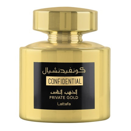 Lattafa Confidential Private Gold Eau De Parfum 100ml Unisex Fragrance